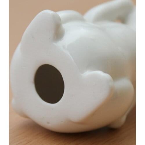 2021 New Pure White Rabbit Ceramic Figurines Home Decoration China Gift, Modern Statue