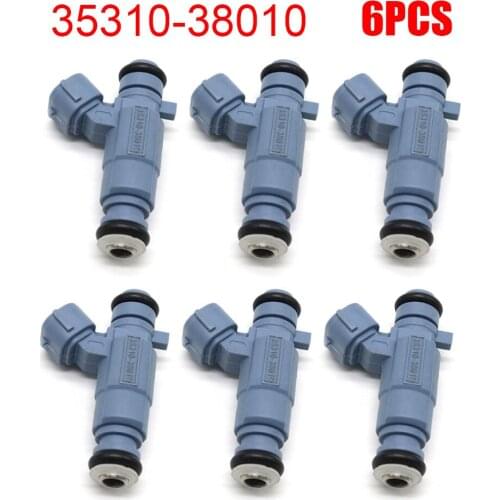 New 6PCS Car Accessories Fuel Injectors for Kia Amanti Sedona Sorento Hyundai Santa XG350 3.5L 35310-38010 3531038010