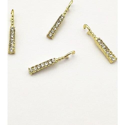 New Arrival! 100pcs Zinc Alloy/Rhinestone Strip shape Charm for Handmade Necklace/Earring DIY Parts,Jewelry Accessories Findings