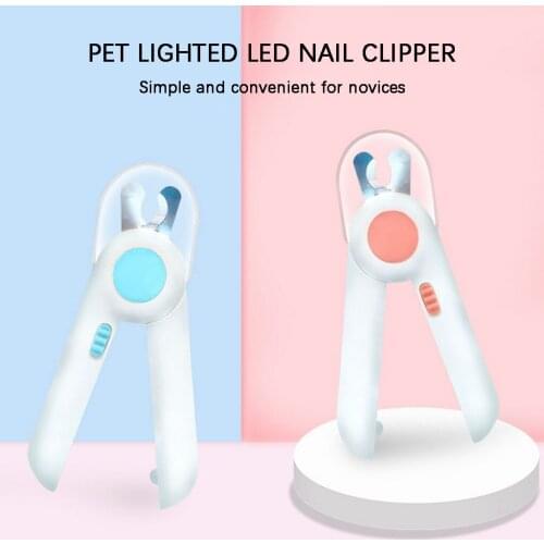 Cats Dogs Nail Scissors Nail Clippers Nail Clippers LED Light Bloodproof Manicure Supplies New 2020