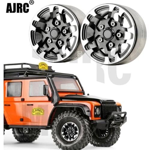 A pair RC Rock Crawler Metal Wheel Rim 1.9 Inch BEADLOCK for 1/10 Axial SCX10 90046 TAMIYA CC01 D90 D110 VS4 TF2 Traxxas TRX-4