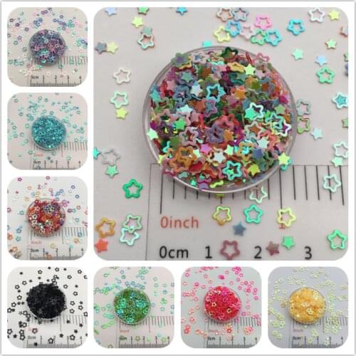 30g 3mm Hollow Star P Loose Sequins Glitter Paillettes For DIY Nail Craft,Craft Making, Wedding Decoration confetti Wholesale