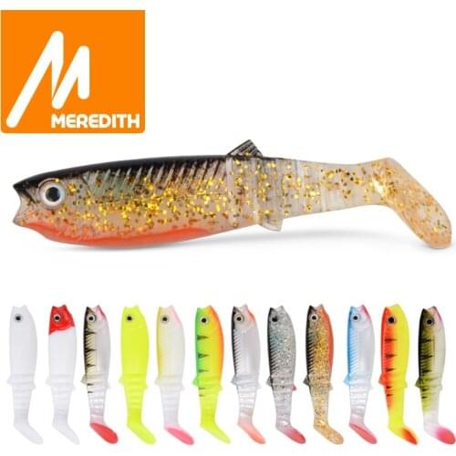 MEREDITH New arrival JX62-08 Hot Model 10PCS 5.5g 8cm Fishing Lures Soft Cannibal Shad 3D Fish Lifelike Lures Free Shipping