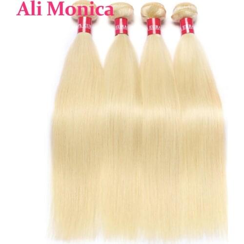 613 Blonde Bundles Brazilian Straight Human Hair Bundle 1 3 4 Honey Blonde Hair Weave 28 30 32 34 36 38 40 inch 613 Hair Bundles