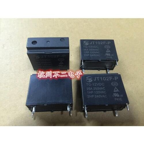 Relay JT102F-P TG-12VDC 24VDC 25A 4-pin G4A HF102F-P