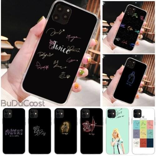 Riccu Twice Signature Phone Case For iPhone 11 12 pro XS MAX 8 7 6 6S Plus X 5S SE 2020 XR cover