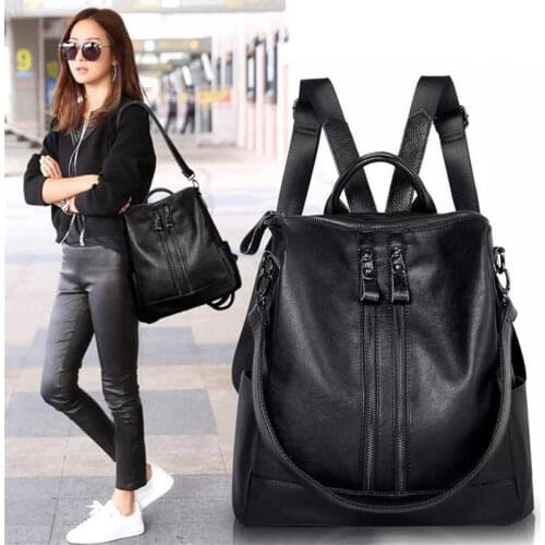 Fashion Women Backpack High Quality Youth Leather Backpacks for Teenage Girls Female School Shoulder Bag Bagpack mochila 2017