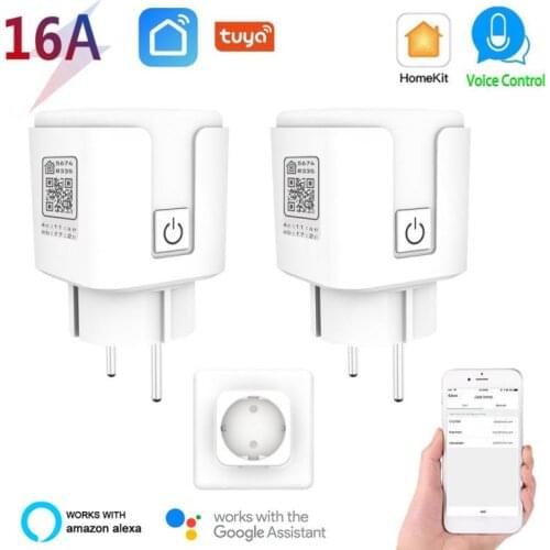 Smart Plug WiFi Socket EU 16A Timing Function Tuya SmartLife APP Woice Control Works With Alexa Google Assistant For HomeKit