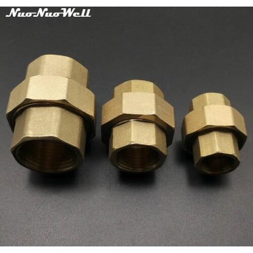 1pc Brass Stainless steel Union Connector 1/2" 3/4" thread Straight Connector Gas tube Water meter Adapter garden irrigation
