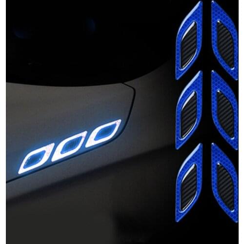 Reflective Strips Carbon fiber Car Sticker Safety Warning For Hyundai Accent ix35 iX45 iX25 i20 i30 Sonata Verna Solaris Elantra