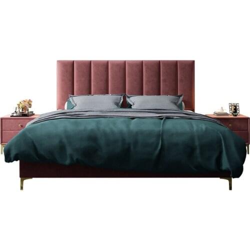 Vevelt Fabric Bed Light Luxury Bedroom Bed Simplify Style Modern bedroom set queen size bedroom set furniture