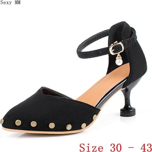 Pumps Women Oxfords Career D'Orsay Shoes Stiletto High Heels Woman High Heel Shoes Small Plus Size 30 31 32 33 - 40 41 42 43