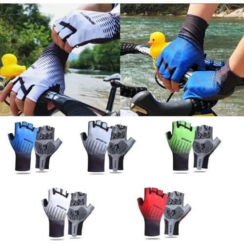 Cycling Gloves Half Finger Gel Sports Racing Bicycle Mittens Women Men Summer Road Bike Anti-slip Outdoor Breathable Gloves