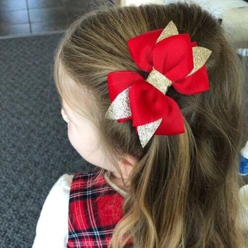 Oaoleer Colors Solid Grosgrain Ribbon Bows Clips Hairpin Girls hair bows Boutique Hair Clip Kids Hairpins Hair Accessories