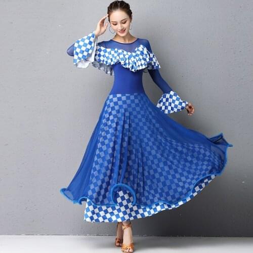 New Ballroom Dance Competition Dress For Women Performance Costume Designer Clothes Tango Dancewear Waltz Dancer Outfit DL7270