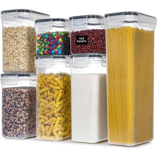 1pcs Airtight Food Storage Containers set Kitchen Spaghetti Pasta Dry Flour Sugar Plastic Canisters for Pantry Organization