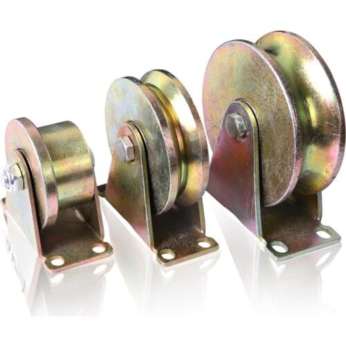 1pcs V- U-shaped steel wire angle iron stainless steel track wheel H-shaped grooved wheel sliding door pulley gate guide wheel