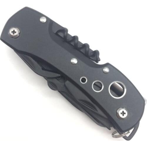 13 in 1 Pocket Folding knife Outdoor Survival Camping Fishing Huntsman Knives scissor Multifunction tool With LED