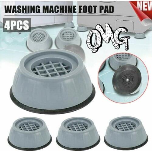 4Pcs Plastic Washing Machine Support Pad Mat Anti Vibration Leg Stopper Foot Pad Refrigerator Non-slip Mat