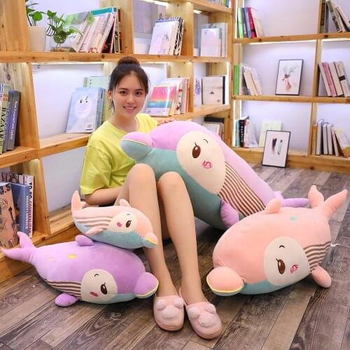 45cm Kawaii Soft Dolphin Plush Toys Dolls Stuffed Down Cotton Animal Nap Pillow Creative Kids Toy Christmas Gift for Girls