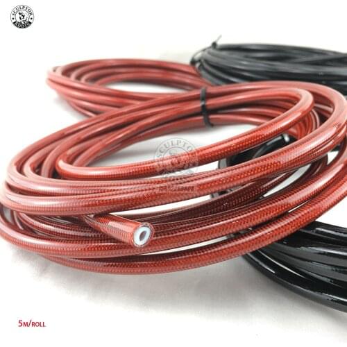 5m/lot AN3 Motorcycle braided Stainless Steel nylon BRAKE LINE HOSE FLUID HYDRAULIC Precise hose Gas Oil Fuel Line Hose