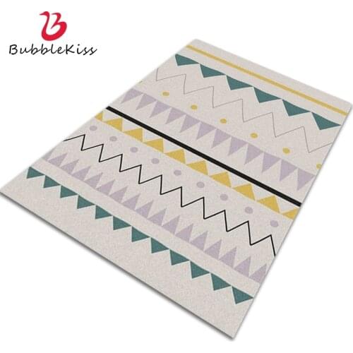 Bubble Kiss Colorful Carpets For Living Room Stripe Geometric Pattern Home Decor Rugs Modern Style Bedroom Non Slip Area Mats