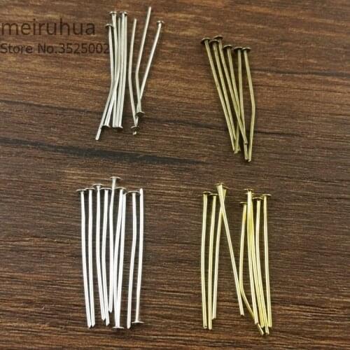 20g/bag gold/silver/rhodium/bronze jewelry findings flat head Pins