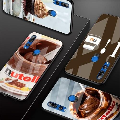 Dessert Nutella Tempered Glass Phone Case For Huawei honor 8X 9 10i 20i 20Lite 20Pro 30 Pro Cover Shell