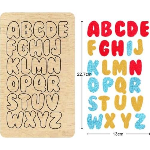Letter Wooden Mold A-Z Alphabet Wood Dies For DIY Leather Cloth Paper Craft Fit Common Die Cutting Machines on the Market 2020