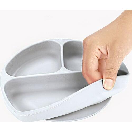 Childrens dishes baby Silicone Sucker Bowl Baby Smile Face Plate Tableware Set Smile Face Baby Tableware Set kids plate