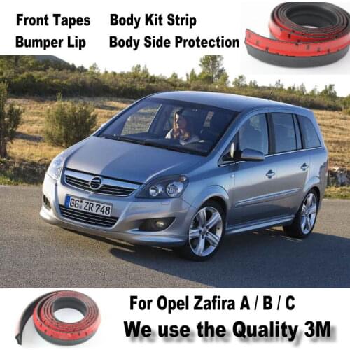 Car Bumper Lips For Opel Zafira A / B / C For Chevrolet Zafira Tourer / Deflector Body Kit / Strip Skirt / Anti-Scratch Stickers