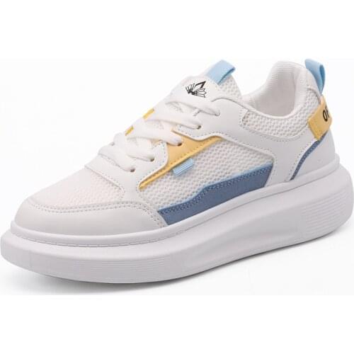 Sneakers Women Platform Casual Shoes Fashion Sneakers Platform Basket Femme Vulcanized Shoes Lace-Up Casual Chunky Shoes 40