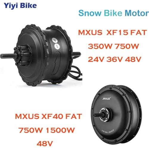 MXUS BLDC Hub Motor Electric Bike 24V 36V 48V 350W 750W 1500W DC Brushless Motor Rear Wheel Snow Bike Gear Motor Conversion Kit