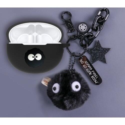 Cartoon Silicone Case For Huawei Freebuds 4i Headphone Charging Case Shockproof Protective Cover Headset Case with Keychain