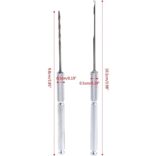 2Pcs Carp Fishing Fish Bait Tool Set Making Rigs Drill Hook Crochet Needle Tackle