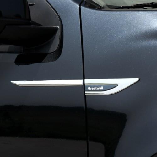 Car Side Fender Emblem Trim Sticker for Great Wall Pickup Wingle 7 Accessories 2018 2019 2020 2021