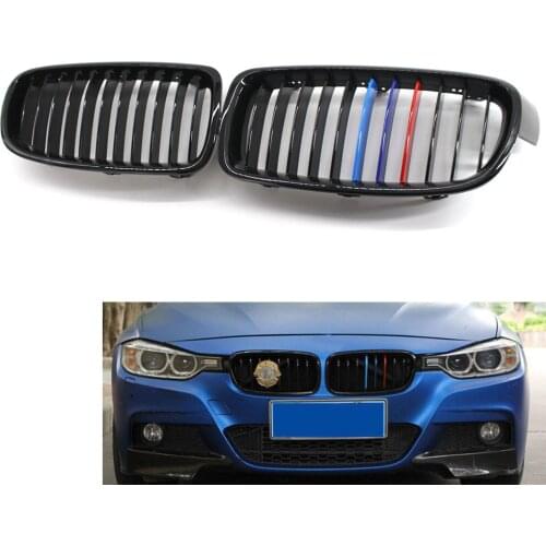 Front Kidney Grille Gloss Black M-Color fits for BMW F30/F31Sedan/Wagon 2012-17