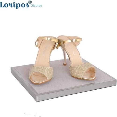 Lint Surface Shoe Tray Indoor Shoes Holder Stand Jewelry Display Rack Handbag Display Holder Dish Metal Block Shoes Display Rack