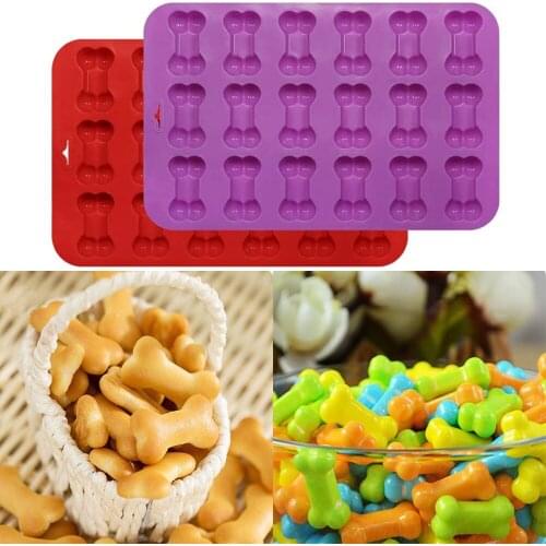 18 Cavity 3D Dog Bone Silicone Cookie Fondant Chocolate Candy Ice Mold For Baking Cake Mould Decorating Tools Kitchen Utensils