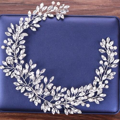 Rhinestone Headband Wedding Hair Accessories Pearl Rhinestone Bride Headbands Headwear Hair Vine Bridal Headpiece Hair Jewelry