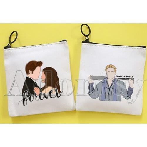 Twilight Cute Mini Coin Purse Canvas Student Wallet Coin Case Zipper Hand Female Key Case