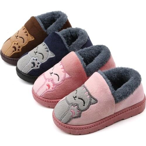Winter Children Shoes Kids Home Slippers Boys And Girls Ciabatte Baby Slippers Warm Child Indoor Shoes Pantoffels Kinderen