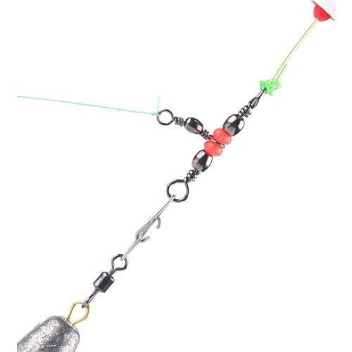 Toply 20Pcs 3 Way Brass Fishing Rolling Barrel Swivel Bearing Connector Solid Ring New Fishing Accessories