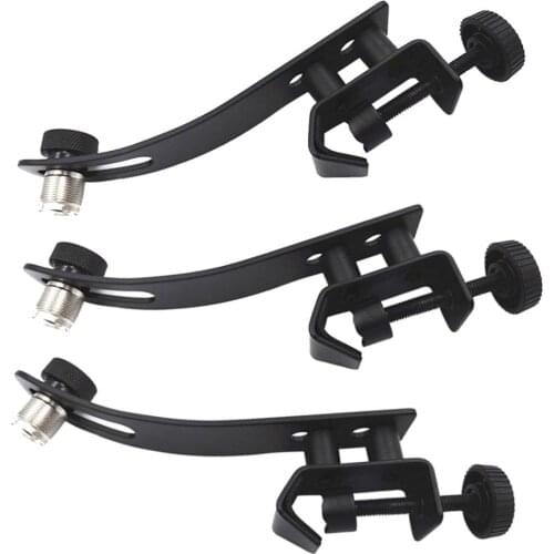 Drum Microphone Shockproof Clip Rim Mount Holder Metal Universal Tom Mic Set Clamp Adjustable(Pack of 3)