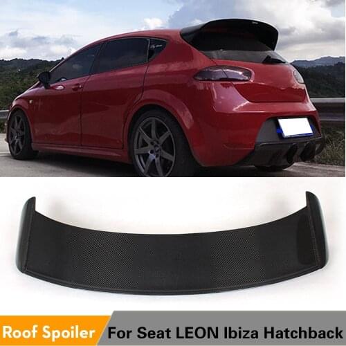 Carbon Fiber / FRP Car Rear Roof Trunk Lip Spoiler Wings Window Lip for Seat LEON Ibiza Hatchback 2012
