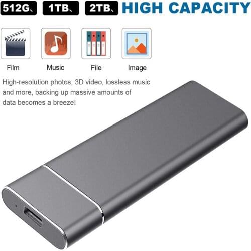 USB 3.0 2TB SSD External Hard Drive Hard Disk For Desktop Mobile Laptop Computer 3600rpm Speed New Electronic Equipment Tools