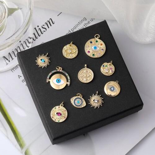 Evil Eye Charm Jewelry Charms for DIY Earrings Necklace Bracelet Making Cute Greek Eyes Designer Pendant Charms Accessories