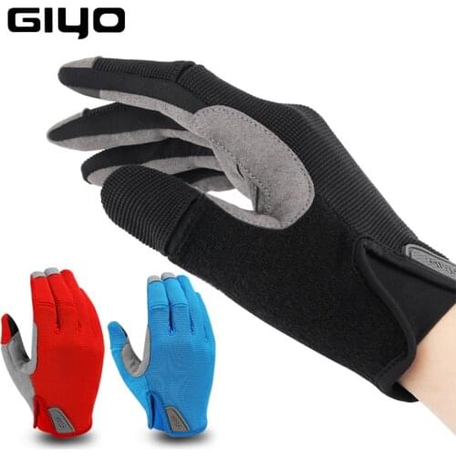 GIYO Winter Anti Slip Cycling Full Finger Gloves Ridding Breathable Outdoor Lycra Fabric Gloves MTB Racing Road Bicycle Glove