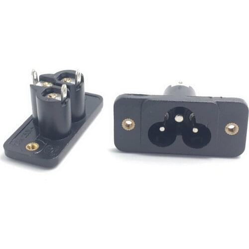 1~10PCS 3pin AC 2.5A 250V voltage power socket connector IEC 320 C6 AC power outlet 3 pin