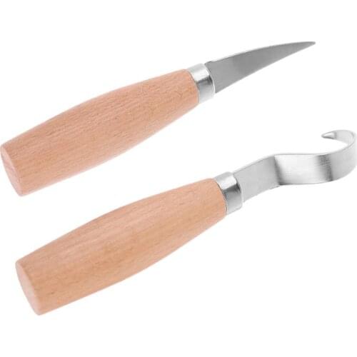 2021 New Stainless Steel Woodcarving Cutter Woodwork Spoon Carving Knife Tools Kit